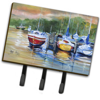 "Caroline's Treasures JMK1086TH68 Up The Creek Sailboat Leash or Key Holder, Large, Multicolor"
