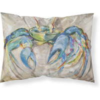 "Caroline's Treasures JMK1089PILLOWCASE Blue Crab Fabric Standard Pillowcase, Large, Multicolor"