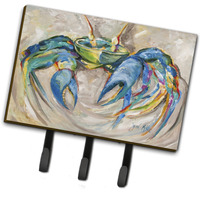 "Caroline's Treasures JMK1089TH68 Blue Crab Leash or Key Holder, Large, Multicolor"