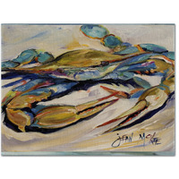 "Caroline's Treasures JMK1092PLMT Blue Crab Fabric Placemat, Multicolor"