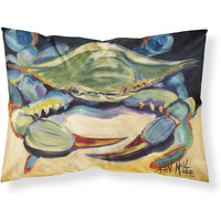 "Caroline's Treasures JMK1093PILLOWCASE Blue Crab Fabric Standard Pillowcase, Large, Multicolor"