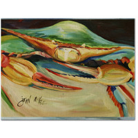 "Caroline's Treasures JMK1095PLMT Blue Crab Fabric Placemat, Multicolor"