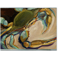 "Caroline's Treasures JMK1098PLMT Blue Crab Fabric Placemat, Multicolor"