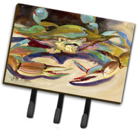 "Caroline's Treasures JMK1101TH68 Blue Crab Tail Fin Leash or Key Holder, Large, Multicolor"