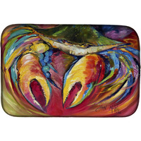 "Caroline's Treasures Blue Crab Stars Dish Drying Mat, 14"" x 21"", Multicolor"