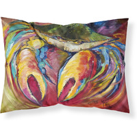 "Caroline's Treasures JMK1106PILLOWCASE Blue Crab Stars Fabric Standard Pillowcase, Large, Multicolor"