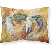 "Caroline's Treasures JMK1108PILLOWCASE Blue Crab Fabric Standard Pillowcase, Large, Multicolor"