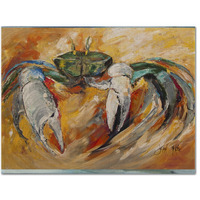 "Caroline's Treasures JMK1108PLMT Blue Crab Fabric Placemat, Multicolor"