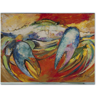 "Caroline's Treasures JMK1109PLMT Blue Crab Fabric Placemat, Multicolor"