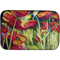 "Caroline's Treasures Red Poppies Dish Drying Mat, 14"" x 21"", Multicolor"