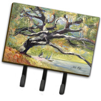"Caroline's Treasures JMK1132TH68 Oak Tree on The Bay with Sailboats Leash or Key Holder, Large, Multicolor"