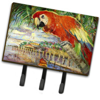 "Caroline's Treasures JMK1134TH68 Red Parrot at Lulu's Leash or Key Holder, Large, Multicolor"