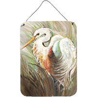 "Caroline's Treasures JMK1140DS1216 White Egret Wall or Door Hanging Prints, 16"" x 12"""