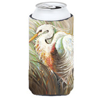 White Egret Tall Boy Beverage Insulator Hugger JMK1140TBC
