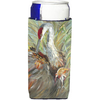 Sandhill Crane with baby Ultra Beverage Insulators for slim cans JMK1143MUK