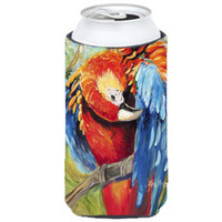 Red Parrot Tall Boy Beverage Insulator Hugger JMK1144TBC