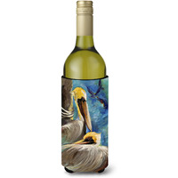 Pelicans Remembering Wine Bottle Beverage Insulator Hugger JMK1145LITERK