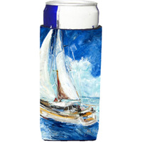Sailboats in Blue Ultra Beverage Insulators for slim cans JMK1153MUK