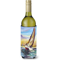 Horn Island Sailboat Race Wine Bottle Beverage Insulator Hugger JMK1159LITERK