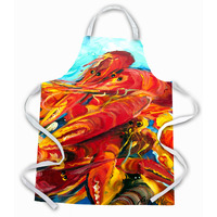 "Caroline's Treasures JMK1171APRON Crawfish Apron, Large, Multicolor"