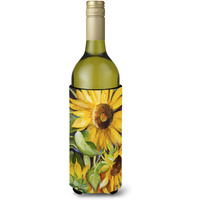 Sunflowers Wine Bottle Beverage Insulator Hugger JMK1172LITERK