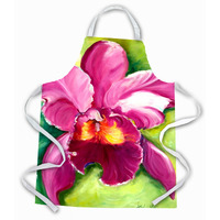"Caroline's Treasures JMK1176APRON Orchid Apron, Large, Multicolor"