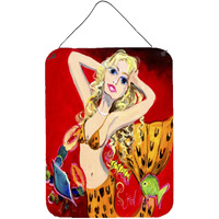 "Caroline's Treasures Red Mermaid Wall or Door Hanging Prints, 16"" x 12"""