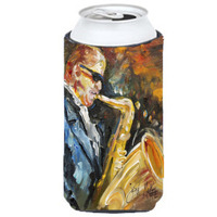 Jazz Saxophone Tall Boy Beverage Insulator Hugger JMK1186TBC