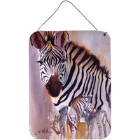 "Caroline's Treasures Zebras Wall or Door Hanging Prints, 16"" x 12"""