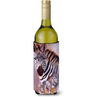Zebras Wine Bottle Beverage Insulator Hugger JMK1197LITERK