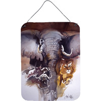 "Caroline's Treasures Elephant, Lions and More Wall or Door Hanging Prints, 16"" x 12"""