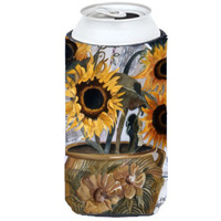 Pot of Sunflowers Tall Boy Beverage Insulator Hugger JMK1202TBC
