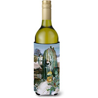 Cactus Flowers Wine Bottle Beverage Insulator Hugger JMK1205LITERK