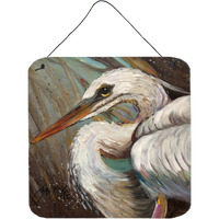 "Caroline's Treasures JMK1212DS66 White Egret Wall or Door Hanging Prints, 6 x 6"""
