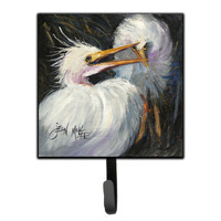 "Caroline's Treasures JMK1213SH4 White Egret Leash or Key Holder, Small, Multicolor"