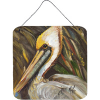 "Caroline's Treasures Pelican Lookin East Wall or Door Hanging Prints, 6 x 6"""