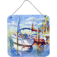 "Caroline's Treasures Towering Q Sailboats Wall or Door Hanging Prints, 6 x 6"""
