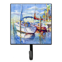"Caroline's Treasures JMK1230SH4 Towering Q Sailboats Leash or Key Holder, Small, Multicolor"