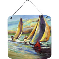 "Caroline's Treasures Knost Regatta Sailboats Wall or Door Hanging Prints, 6 x 6"""