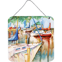 "Caroline's Treasures Gazebo and Sailboats Wall or Door Hanging Prints, 6 x 6"""