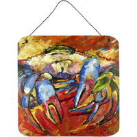 "Caroline's Treasures Red Crab Wall or Door Hanging Prints, 6 x 6"""