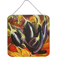 "Caroline's Treasures Eggplant Wall or Door Hanging Prints, 6 x 6"""