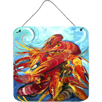 "Caroline's Treasures Crawfish Wall or Door Hanging Prints, 6 x 6"""
