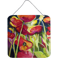 "Caroline's Treasures Poppies Wall or Door Hanging Prints, 6 x 6"""