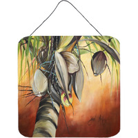 "Caroline's Treasures Orange Coconut Tree Wall or Door Hanging Prints, 6 x 6"""