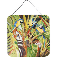 "Caroline's Treasures Parrots Wall or Door Hanging Prints, 6 x 6"""