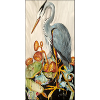 "Caroline's Treasures Blue Heron & Crabs Floor Runner 58"" x 28"" Multicolor"