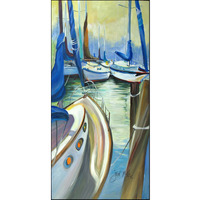 "Caroline's Treasures Blue Sails Sailboats Floor Runner 58"" x 28"" Multicolor"