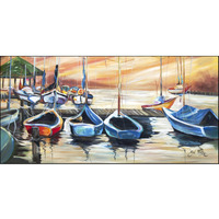 "Caroline's Treasures Sailboats Boatview Warm Floor Runner, 28"" x 58"", Multicolor"