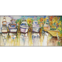 "Caroline's Treasures Deep Sea Fishing Boats Mangos Floor Runner 28"" x 58"" Multicolor"